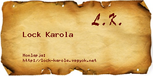 Lock Karola névjegykártya